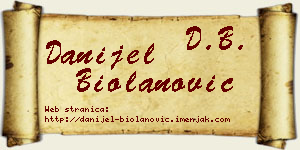 Danijel Biolanović vizit kartica